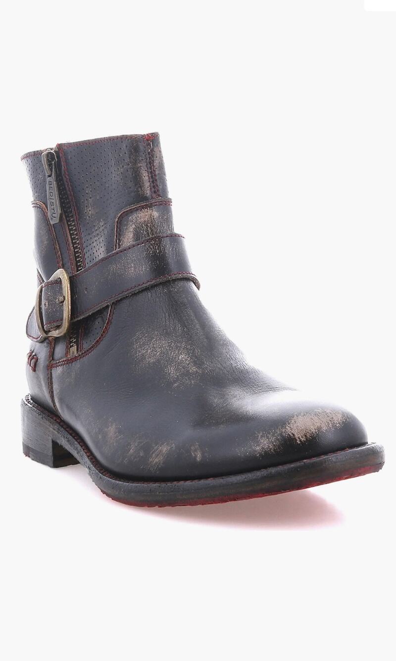 Bed Stu Becca Buckle Boot Black Hand Wash 8.5 M PRISTINE NEW WO BOX